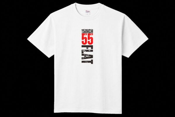 15inch 55flat Tシャツ Front Print White