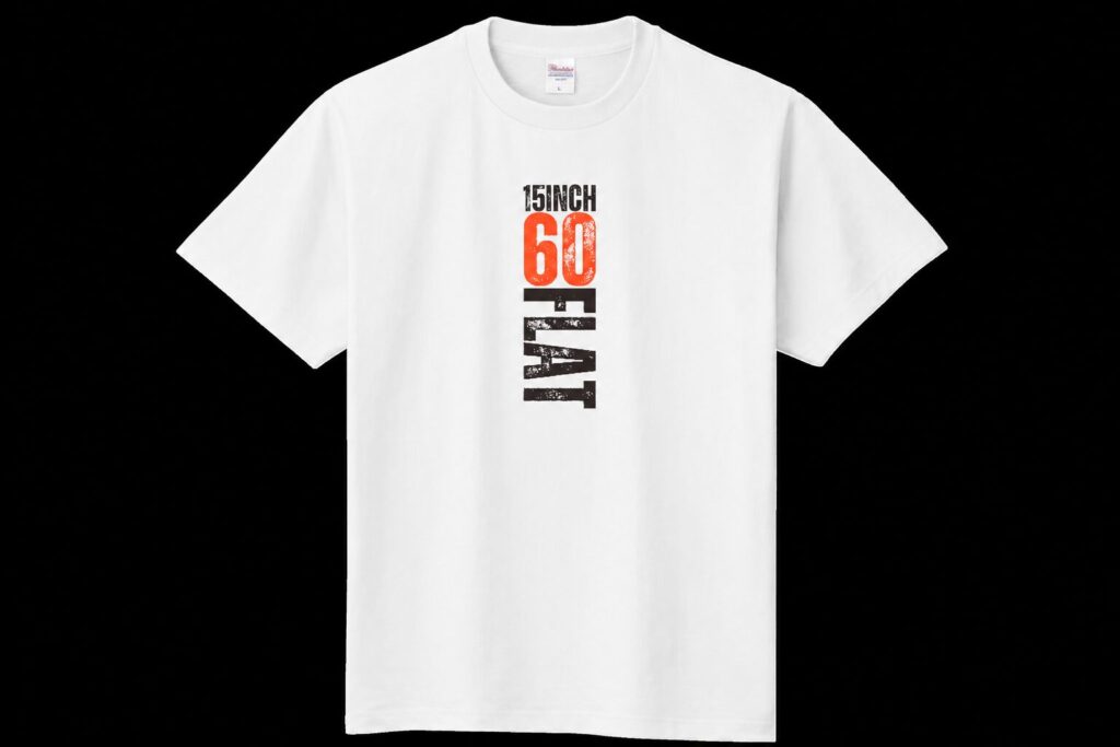 15inch60flat Tシャツ Front & Back Print White