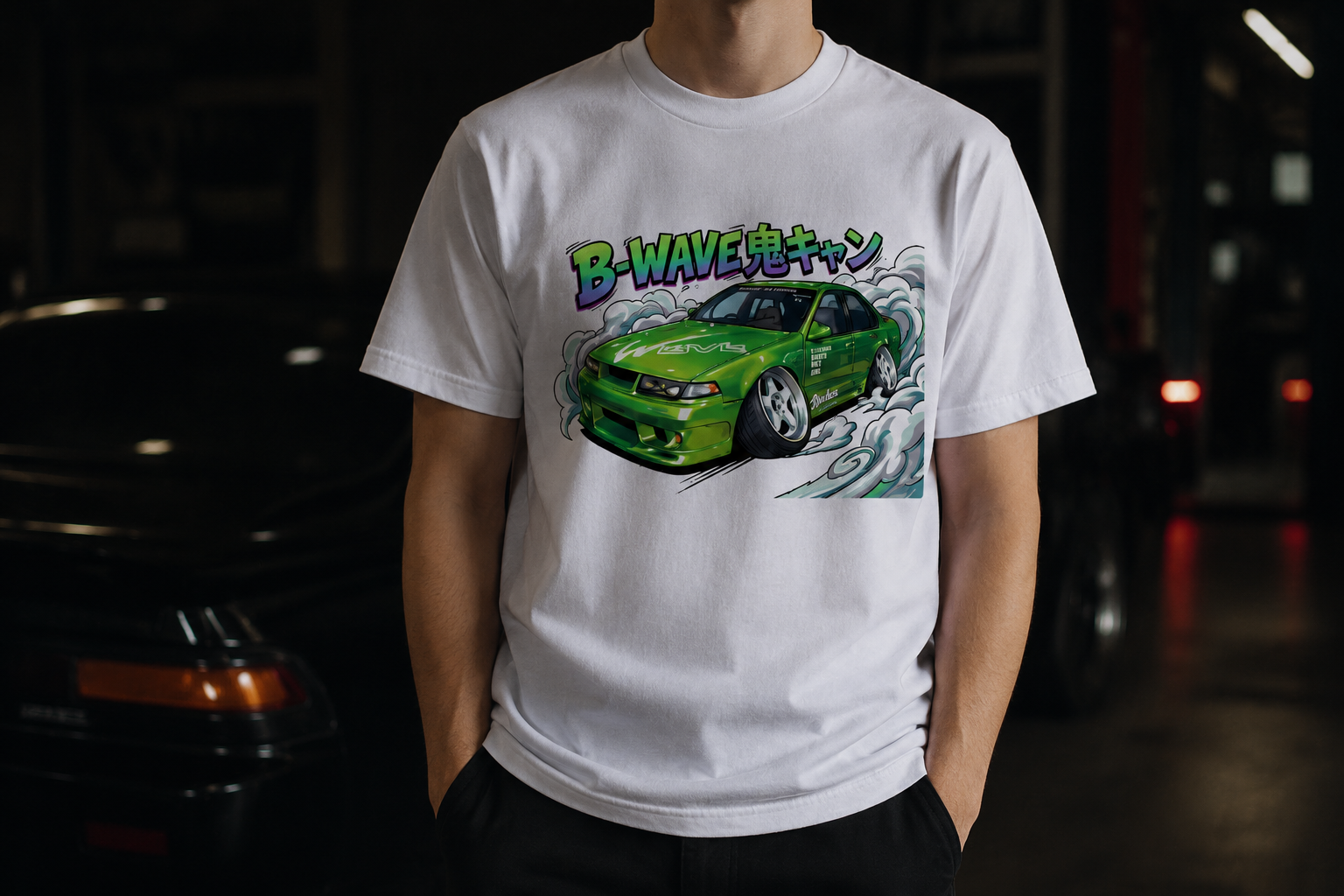 B-WAVE A31 キャラクター Tシャツ White - 画像 (3)