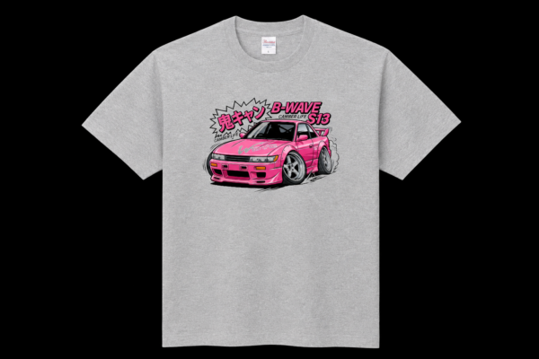 B-WAVE S13 キャラクター Tシャツ Gray
