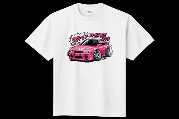 B-WAVE S13 キャラクター Tシャツ White