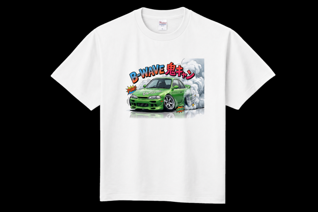 B-WAVE S14 キャラクター Tシャツ White